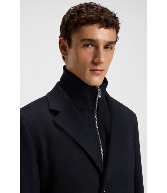 BOSS Manteau Laine-Cashmere Regular avec Gilet Intérieur Amovible