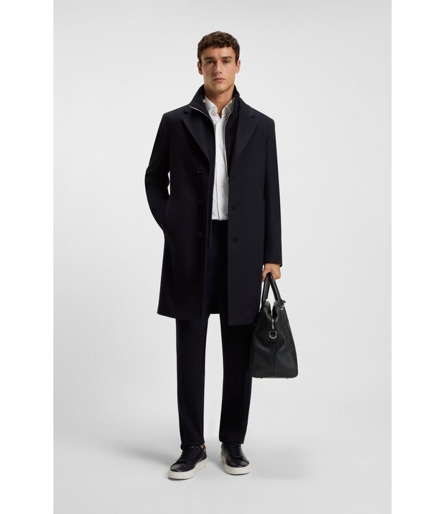 BOSS Manteau Laine-Cashmere Regular avec Gilet Intérieur Amovible