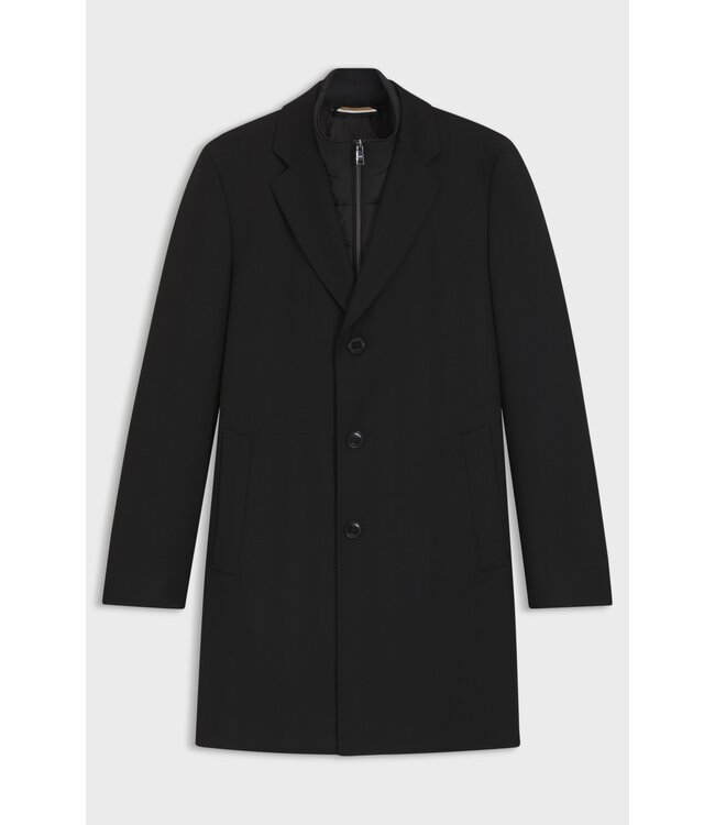 BOSS Manteau Slim en Laine Imperméable avec Intérieur Amovible