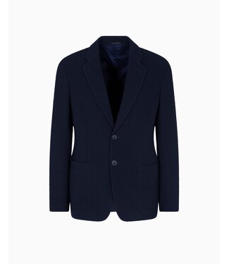 GIORGIO ARMANI Veste Simple Boutonnage en Serge de Laine Strech Seersucker