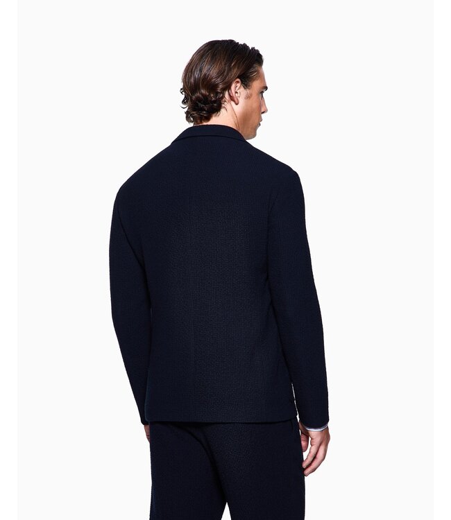 GIORGIO ARMANI Veste Simple Boutonnage en Serge de Laine Strech Seersucker