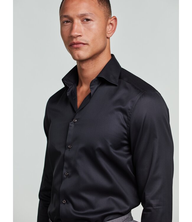 STENSTROMS Black Twill Shirt