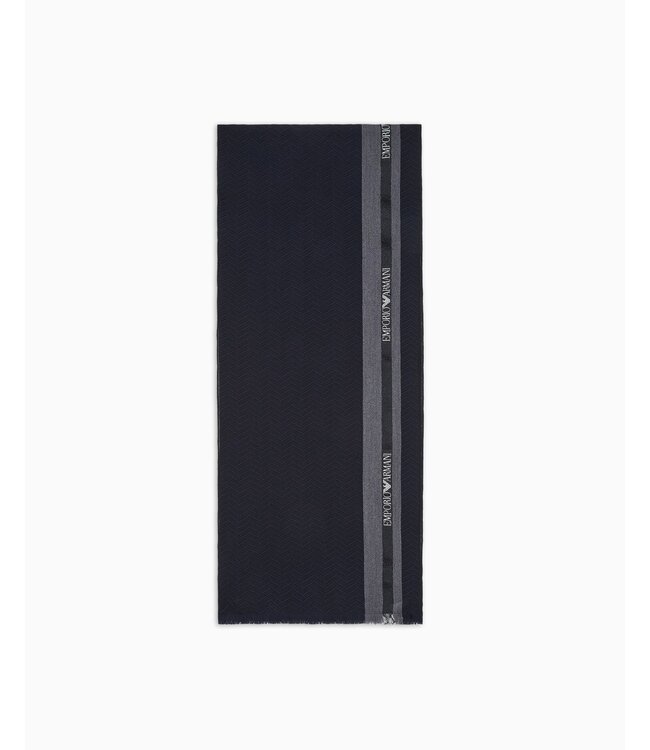 EMPORIO ARMANI Écharpe en laine avec bande logo