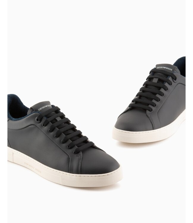 EMPORIO ARMANI  Baskets en cuir souple