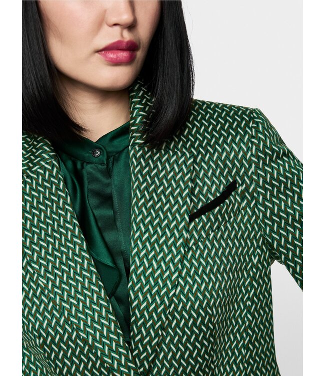 MARC CAIN Blazer with Herringbone Pattern