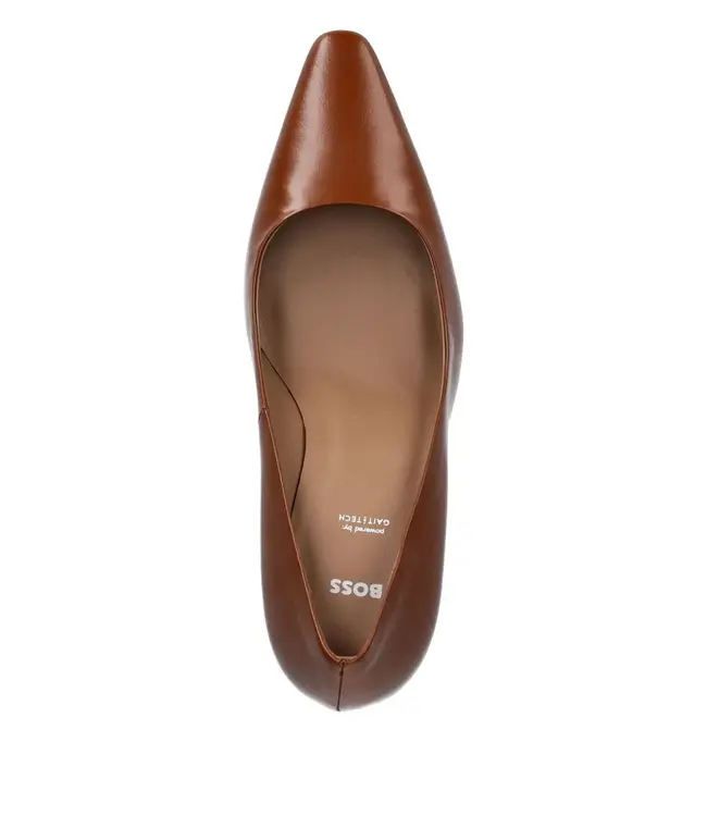 BOSS Escarpins à bout pointu en cuir verni