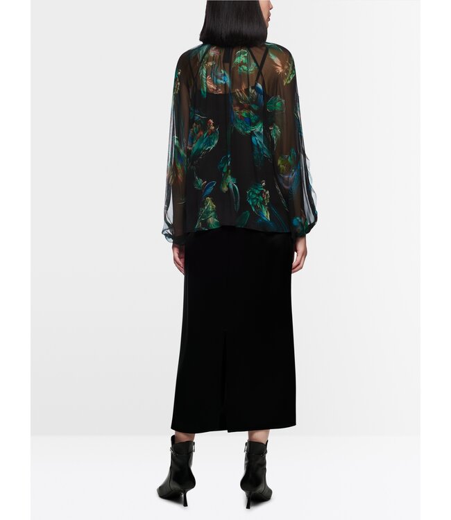MARC CAIN Transparent viscose blouse