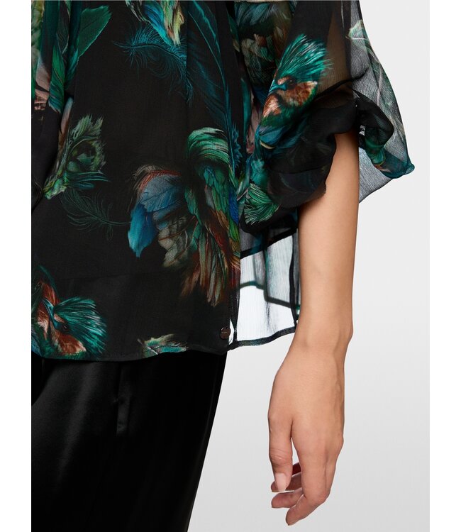 MARC CAIN Transparent viscose blouse