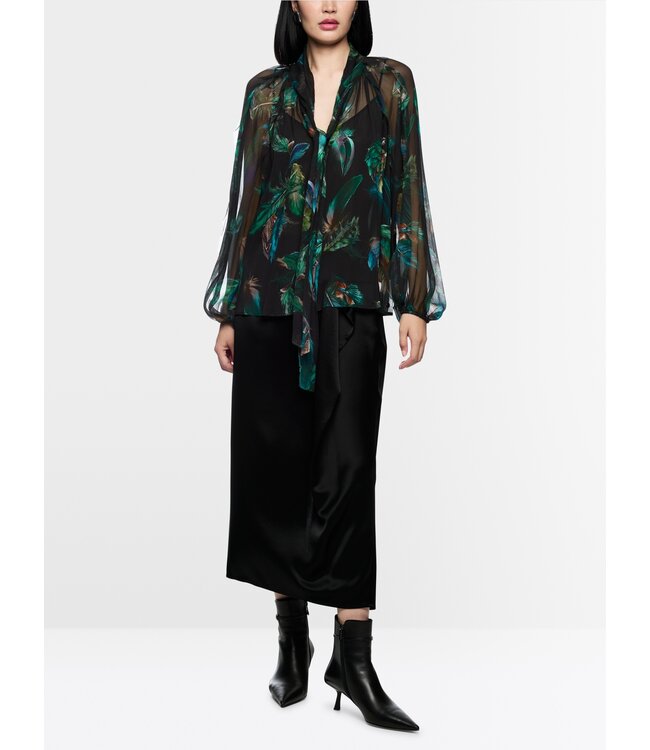 MARC CAIN Transparent viscose blouse