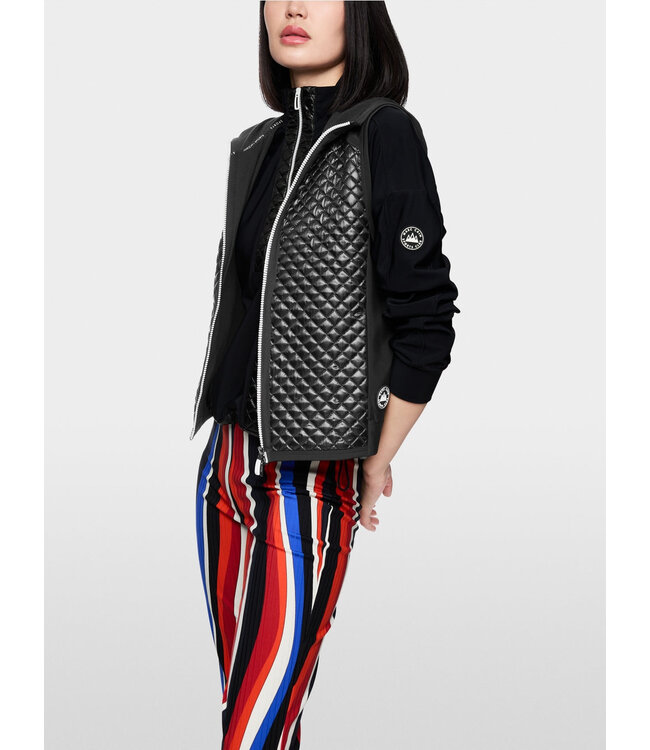 MARC CAIN Gilet sans manches brillant avec capuche