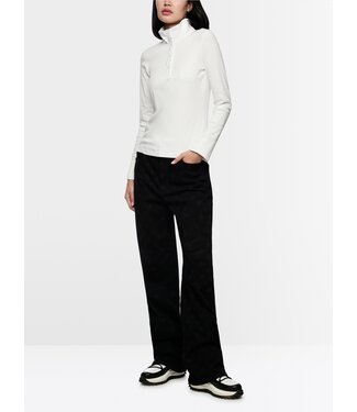 MARC CAIN Ribbed Shirt with Shiny Collar