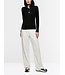 MARC CAIN Ribbed shirt with shiny collar