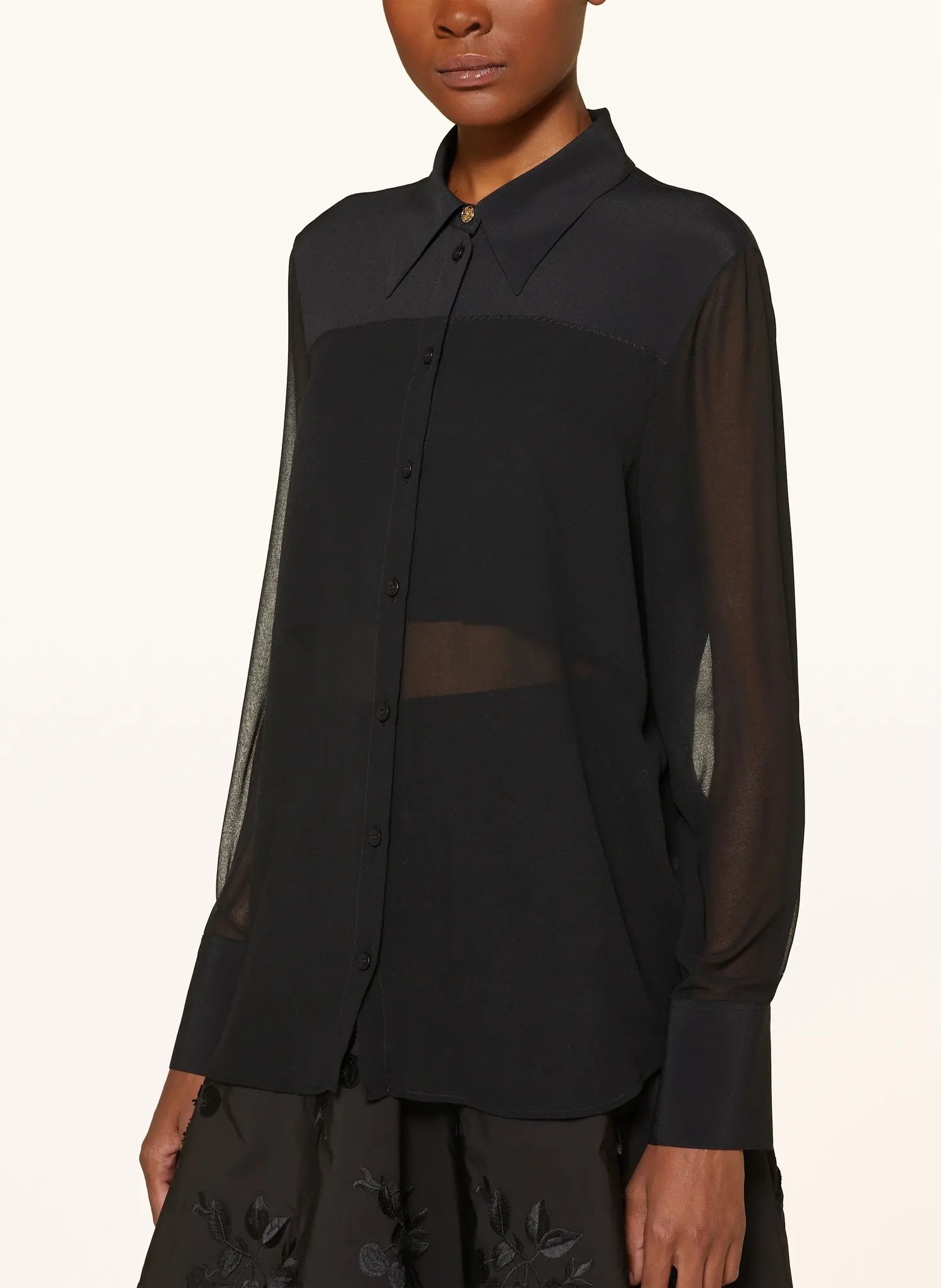 Shirt Blouse with Silk
