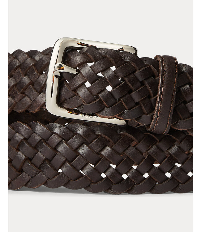 POLO RALPH LAUREN Ceinture en Cuir Vachetta Tressée