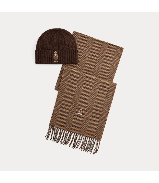POLO RALPH LAUREN Coffret Cadeau Bonnet & Écharpe en Laine Polo Bear