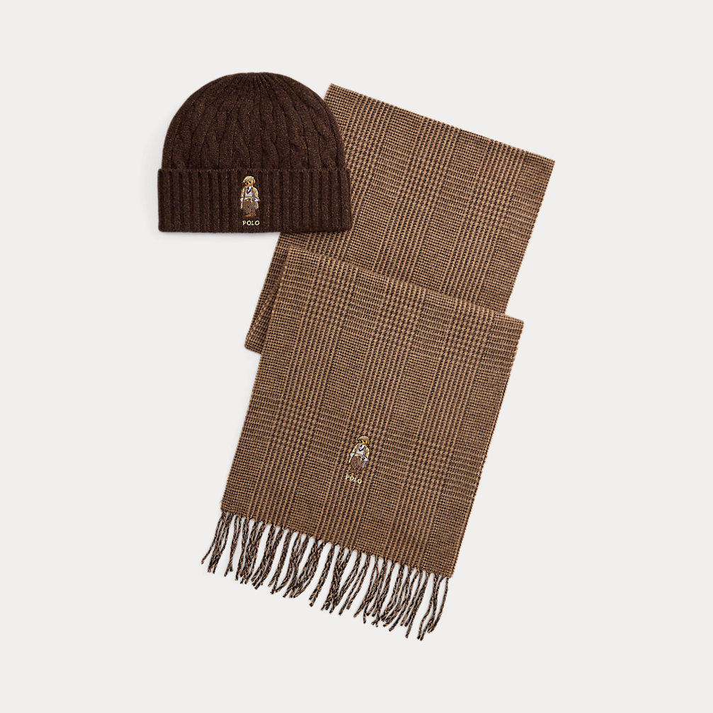 Polo Bear Wool Beanie & Scarf Gift Set