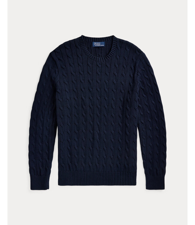 POLO RALPH LAUREN Pull Ras-du-Cou en Coton à Motif Côtelé