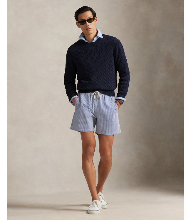 POLO RALPH LAUREN Pull Ras-du-Cou en Coton à Motif Côtelé