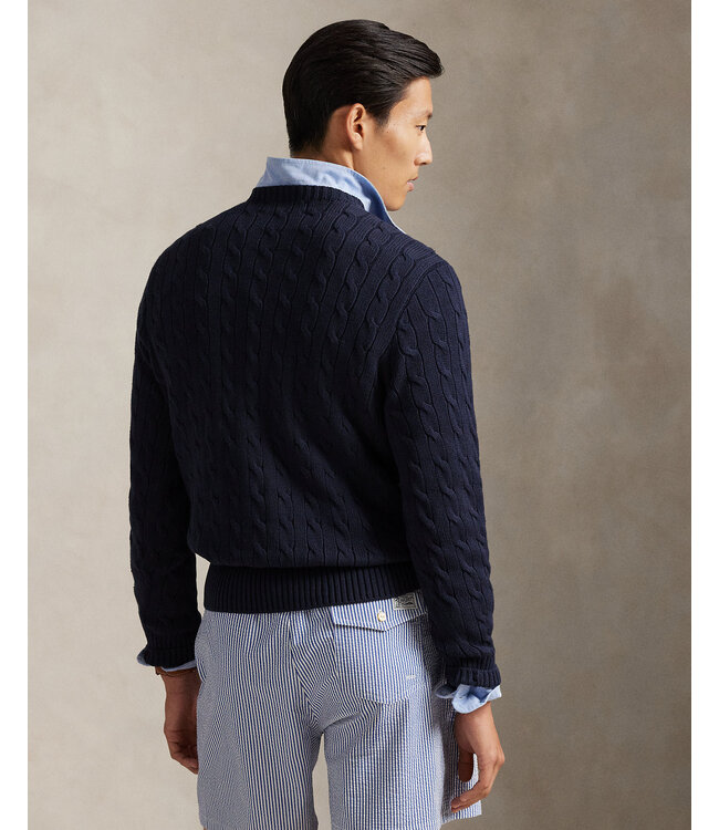 POLO RALPH LAUREN Cable-Knit Cotton Crewneck Sweater