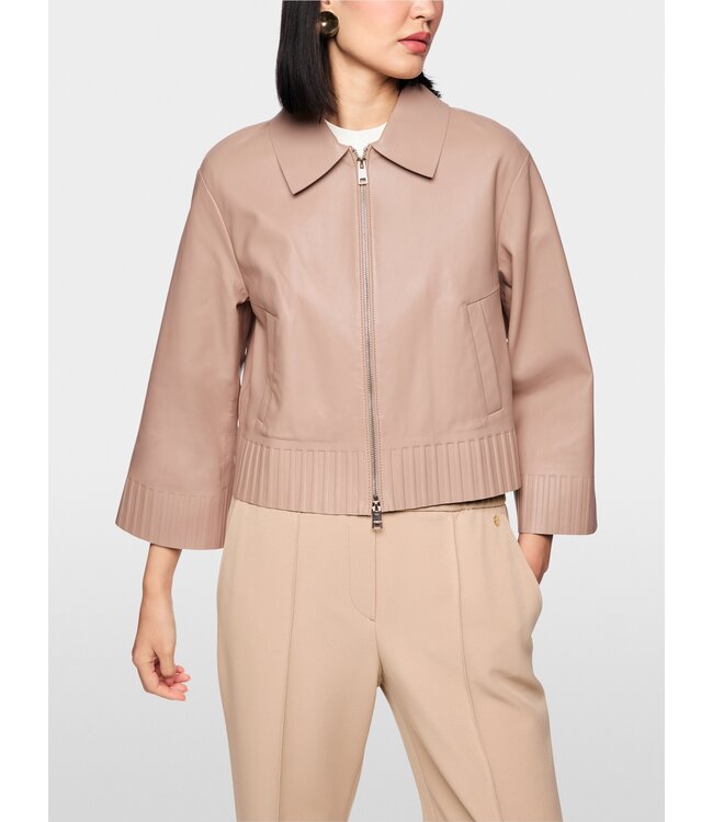 MARC CAIN Veste en Cuir Nappa d’Agneau « Rethink Together »