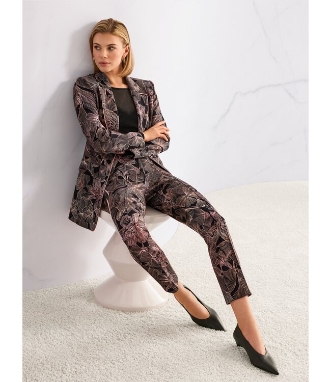 MARC CAIN Blazer à Imprimé Floral en Jersey Scuba