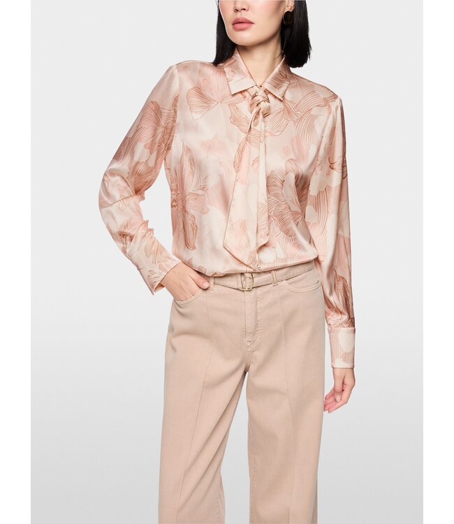 MARC CAIN Blouse à Nœud en Mélange de Soie