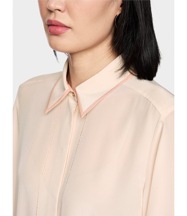 MARC CAIN Pure Silk Shirt Collar Blouse
