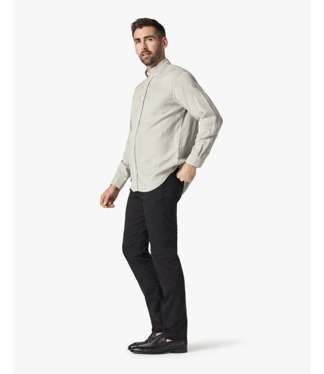 34 HERITAGE Pantalon droit Courage en sergé noir