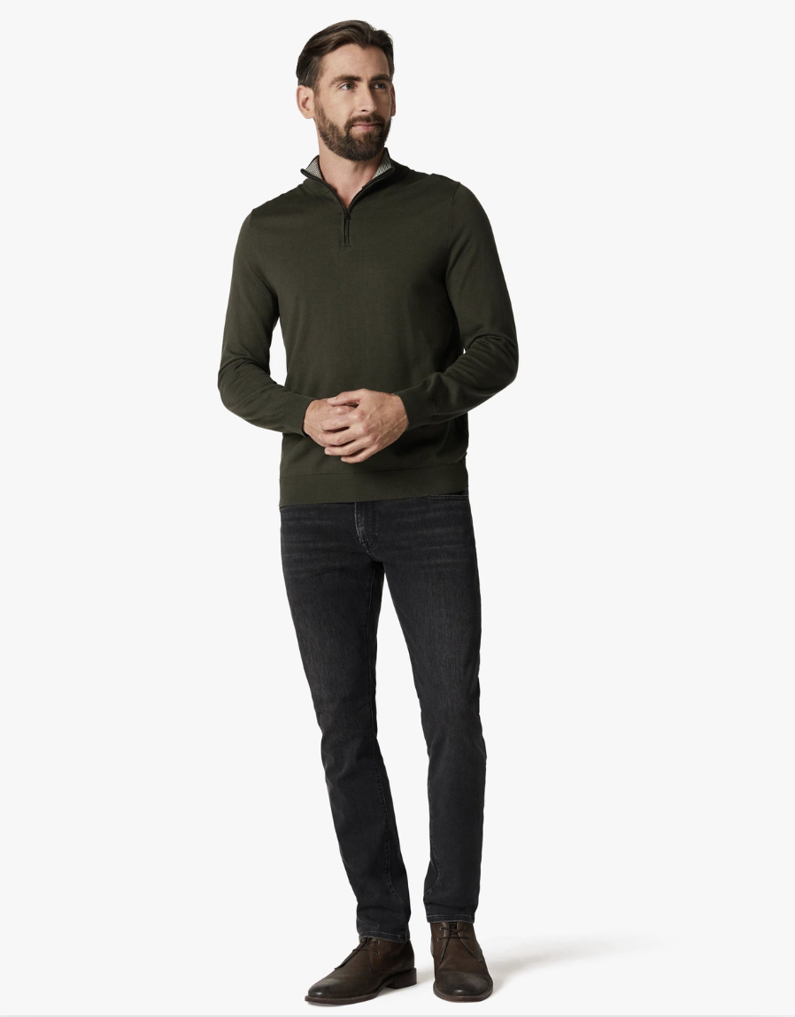 Cool Tapered Leg Jeans In Dark Smoke Refined