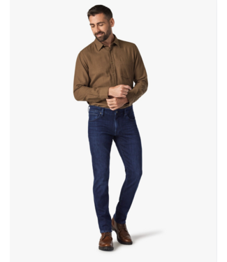 34 HERITAGE Cool Tapered Leg Jeans In Dark Midnight Brushed Urban