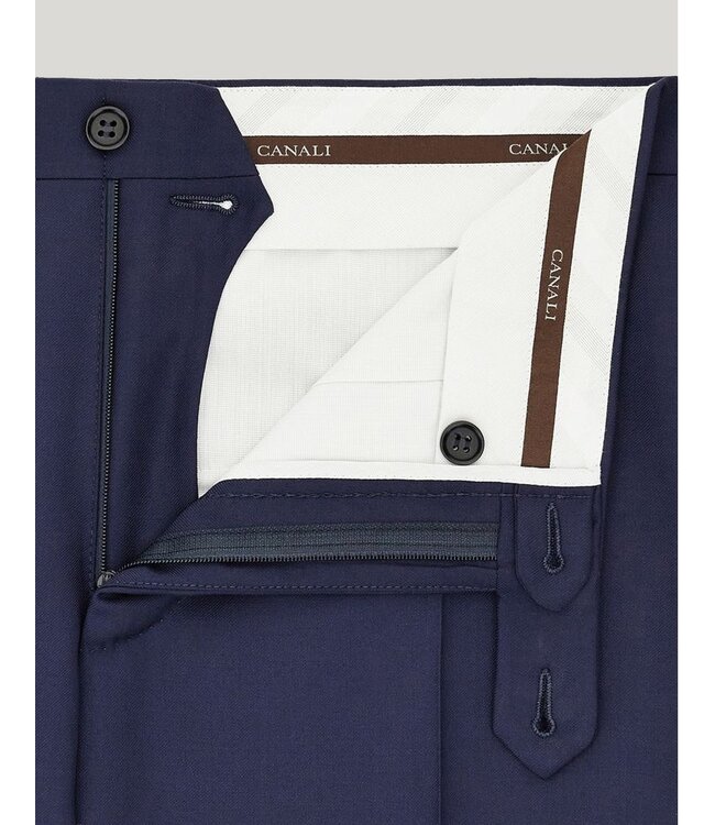 CANALI Pantalon en Laine Bleu