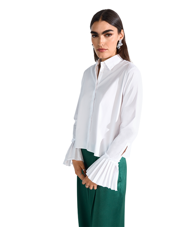 RIANI Poplin Blouse with Flared Sleeves