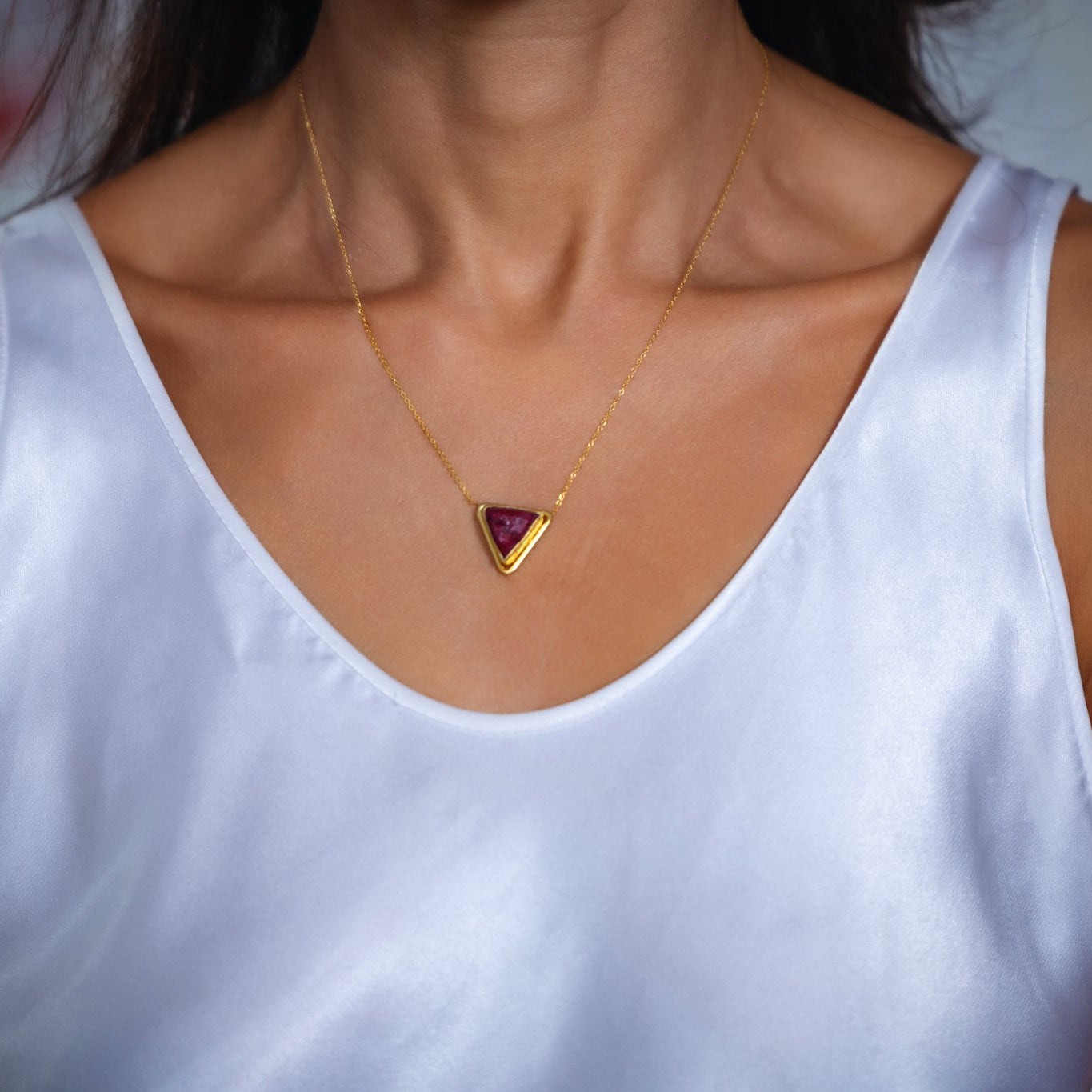 Ruby Pendant Necklace