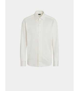 ZEGNA Chemise en soie, lin et coton