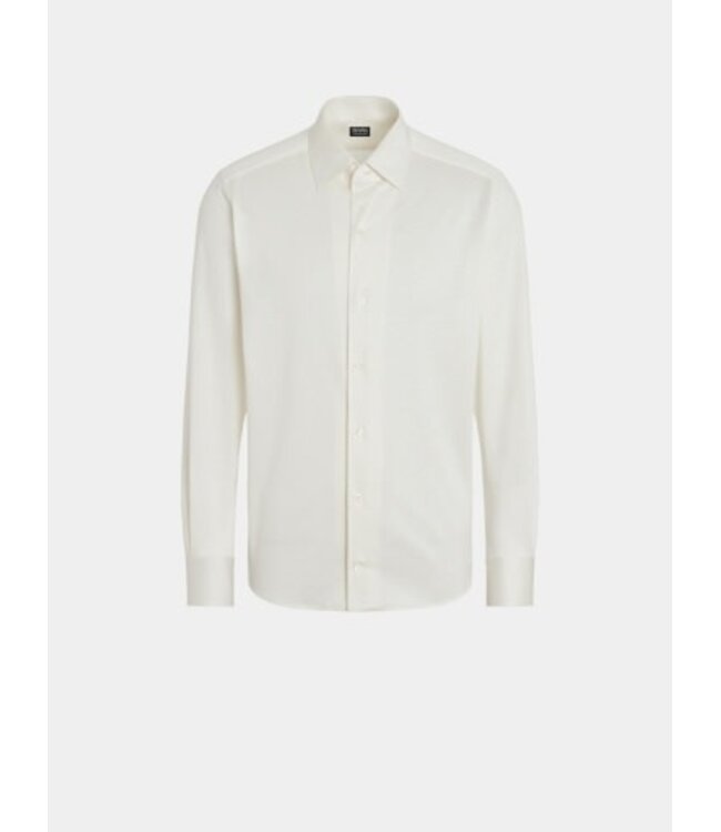 ZEGNA Chemise en soie, lin et coton