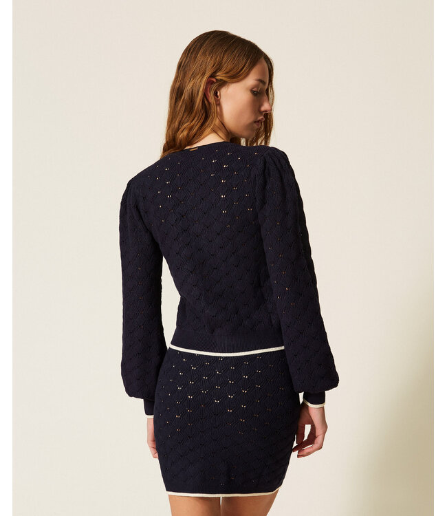 TWINSET Jupe Courte Maille Jacquard