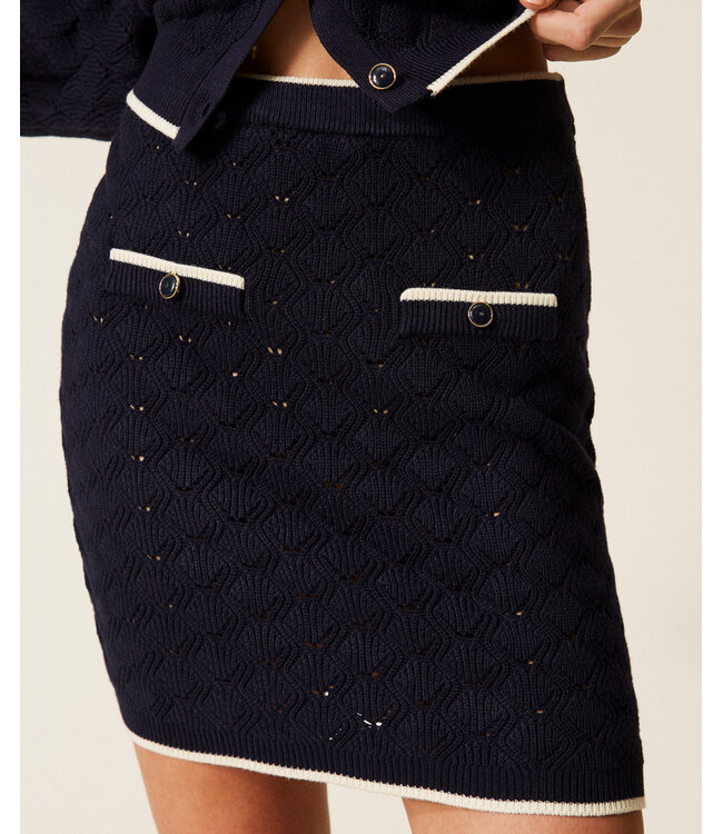 TWINSET Jupe Courte Maille Jacquard