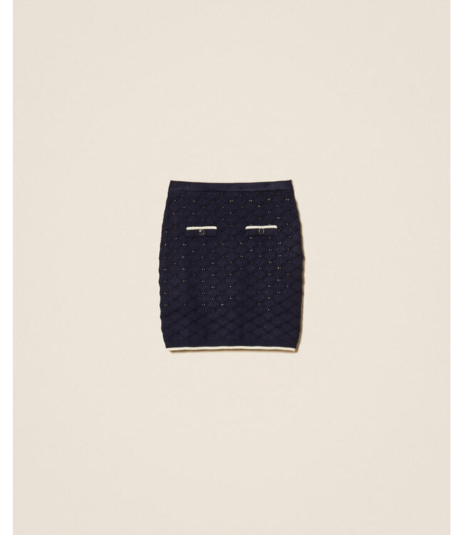 TWINSET Jupe Courte Maille Jacquard