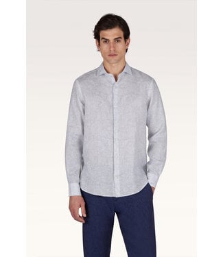 Chemise en Lin Motif Shark Paisley