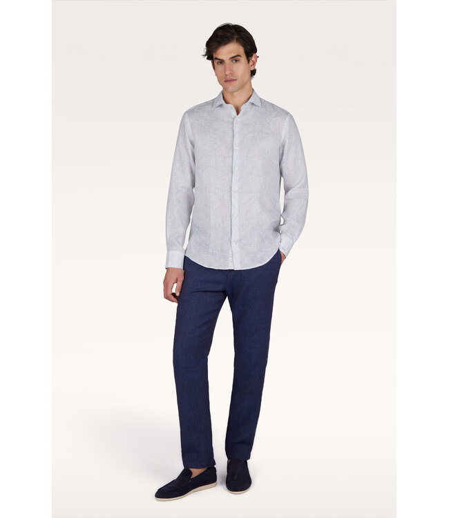 Chemise en Lin Motif Shark Paisley