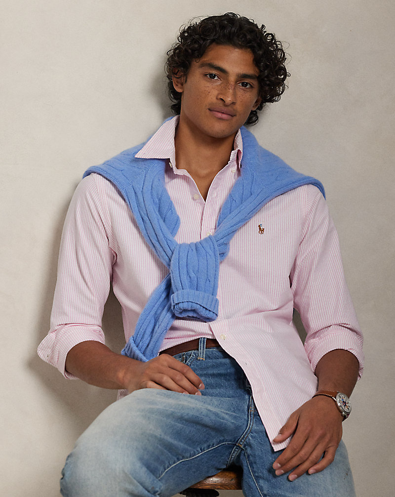 Classic Fit Striped Oxford Shirt