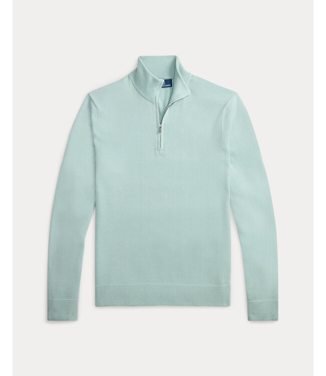 POLO RALPH LAUREN Pull en Coton à Col Montant Demi-Zip