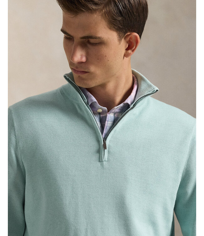 POLO RALPH LAUREN Cotton Quarter-Zip Mockneck Sweater