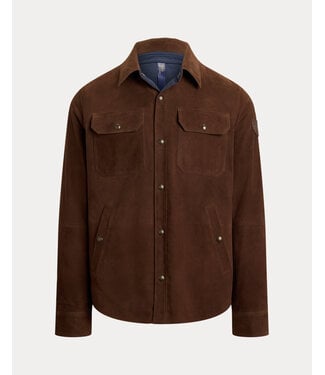 POLO RALPH LAUREN Veste-Chemise Réversible en Daim et Taffetas