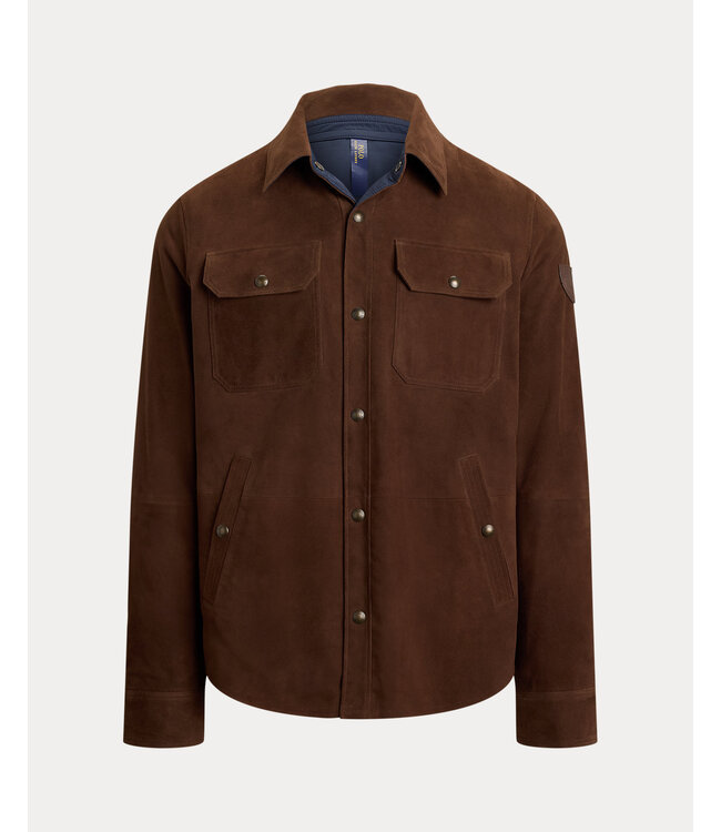 POLO RALPH LAUREN Reversible Suede-Taffeta Shirt Jacket