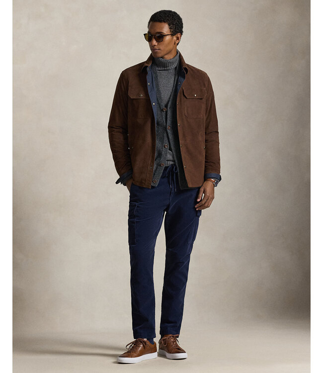 POLO RALPH LAUREN Veste-Chemise Réversible en Daim et Taffetas