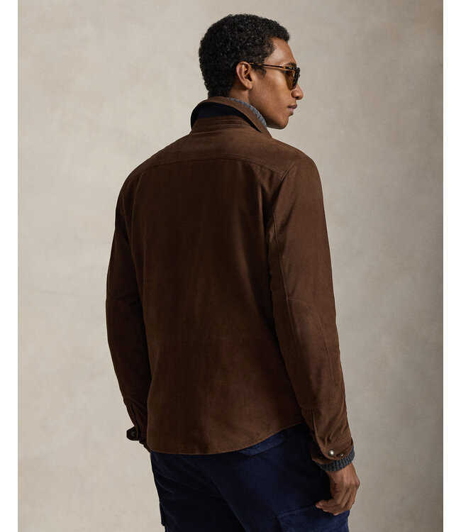 POLO RALPH LAUREN Veste-Chemise Réversible en Daim et Taffetas