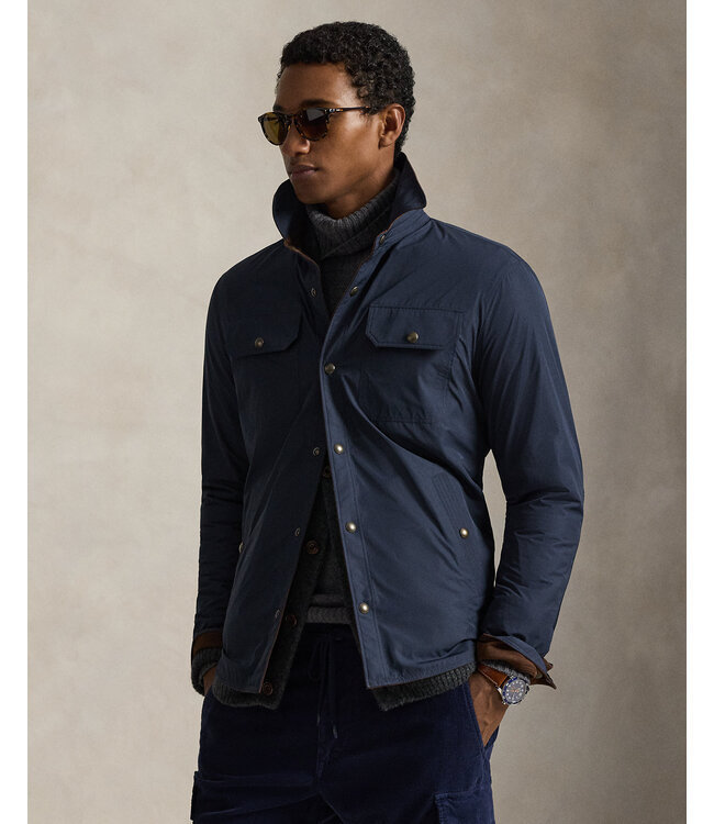 POLO RALPH LAUREN Reversible Suede-Taffeta Shirt Jacket
