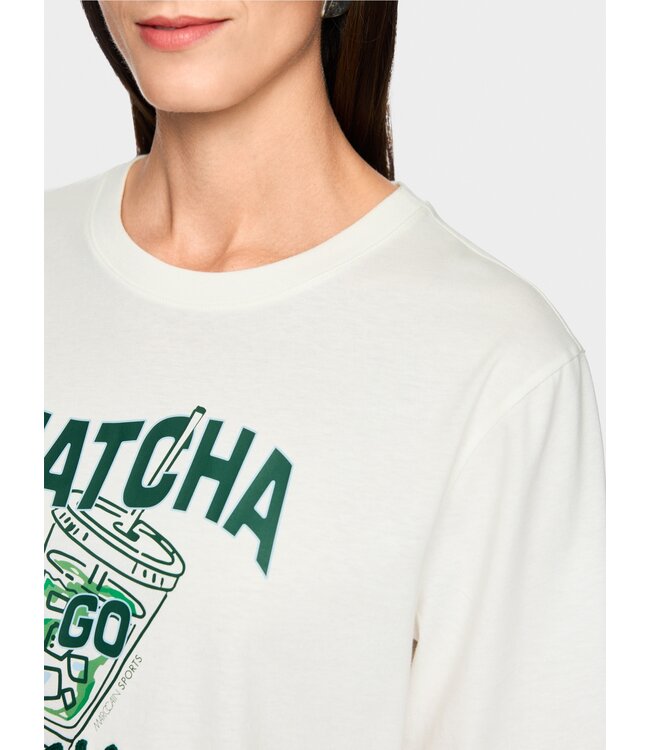 MARC CAIN ‘Rethink Together’ Matcha Print Shirt