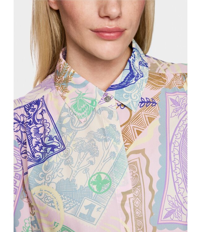 MARC CAIN Shirt Blouse with Stamp Print